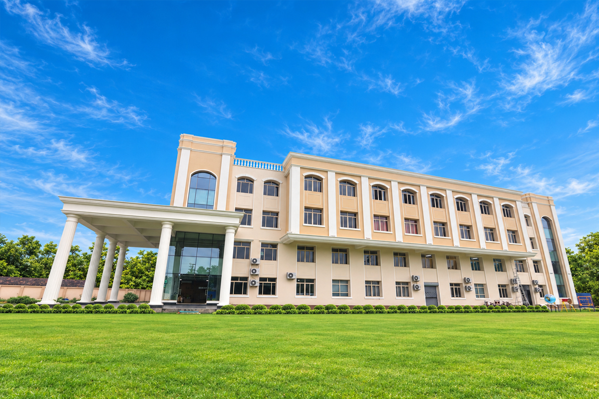 Modern school campus building